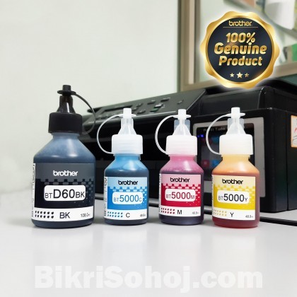 Brother 4-Color Original BTD60BK + BT5000 Refill Ink FullSet